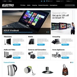 48286 Elektronik Eşyalar Temalı Web Sitesi Şablonu 